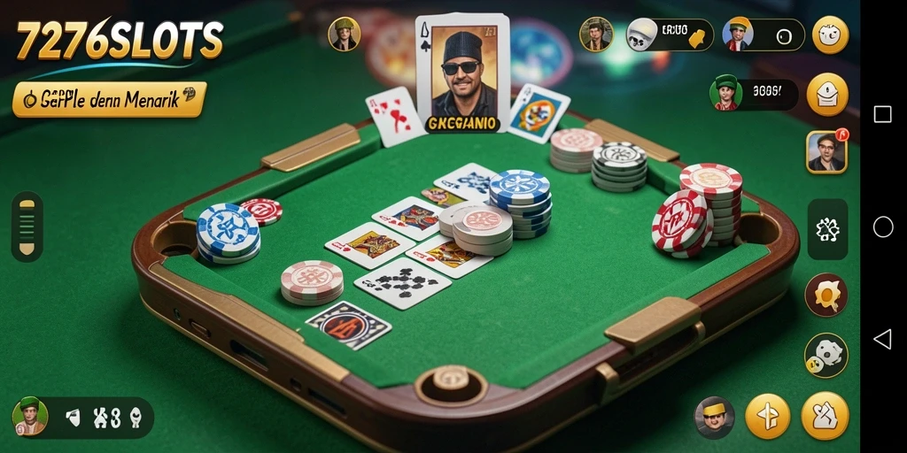 Tampilan menarik dari gameplay seru 7276SLOTS Gaple.