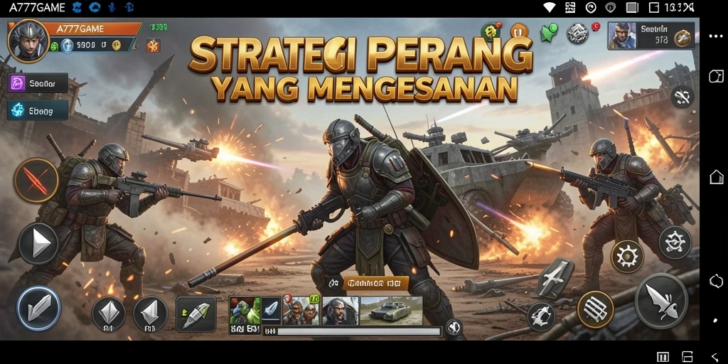 Tampilan dinamis dari gameplay A777GAME yang menantang.