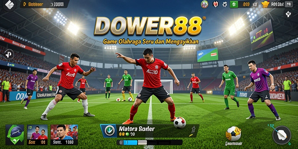 Screenshot dari DOWER88 menampilkan aksi mendebarkan dalam permainan olahraga.