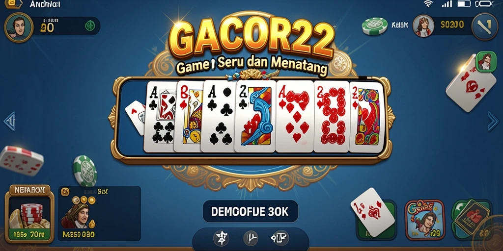 Tampilan gameplay seru GACOR22 dalam permainan Domino.