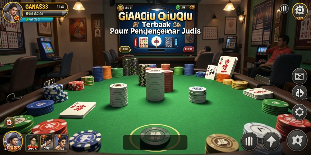 Tangkapan layar GANAS33 menampilkan gameplay QiuQiu yang seru.