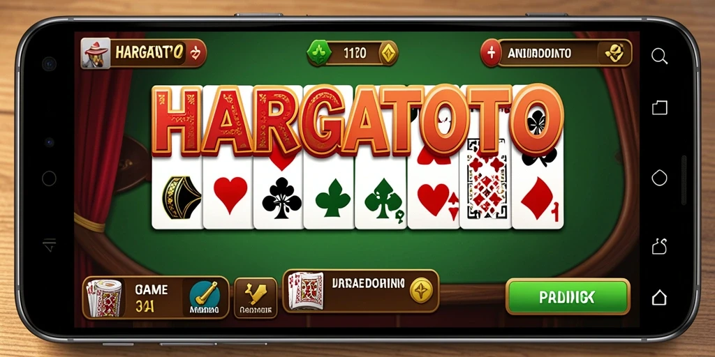 Screenshot HARGATOTO menunjukkan gameplay Domino yang menyenangkan dan interaktif.