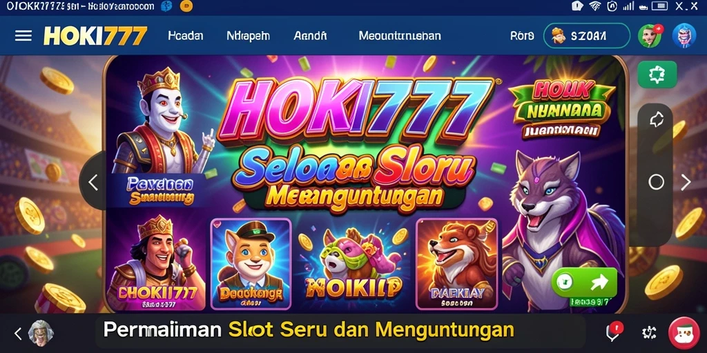 Screenshot HOKI777 menampilkan gameplay Slot yang menarik dengan grafis penuh warna.