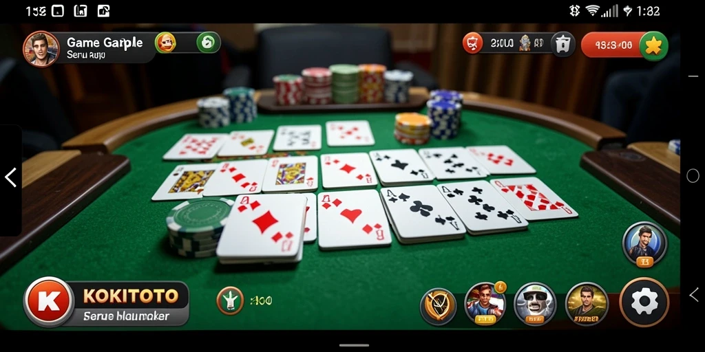 Tampilan gameplay seru dari KOKITOTO saat bermain Gaple.