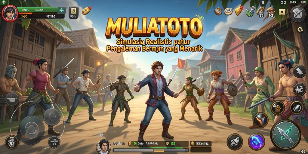 Tampilan gameplay <strong>MULIATOTO</strong> yang menampilkan interaksi karakter.