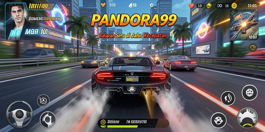 Gameplay balap PANDORA99 yang mendebarkan dan seru.