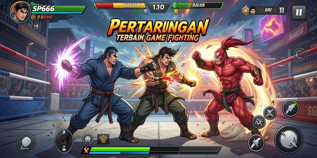 Tampilan menarik dari pertarungan dalam game Fighting SP666.
